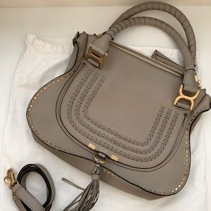 Limited edition Chloe Studded Tassel Marcie Grey Double Carry Bag